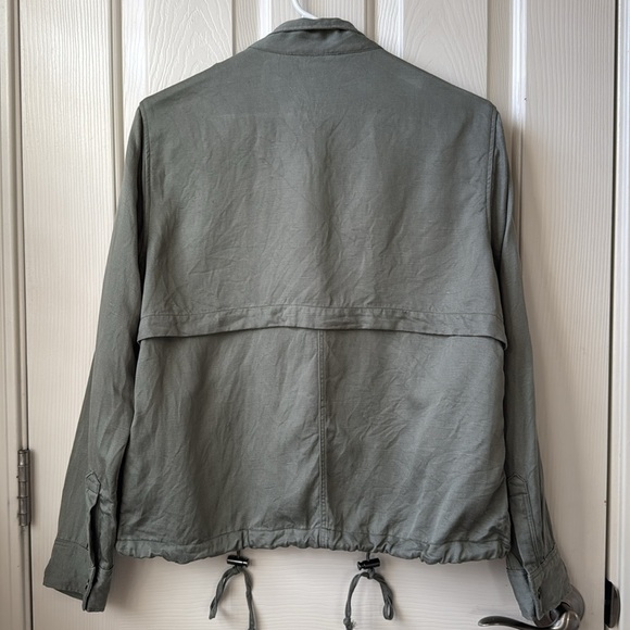 ASO Rails Collin’s Utility Sage Green Jacket Lyocell-Linen Blend Small - Picture 11 of 14